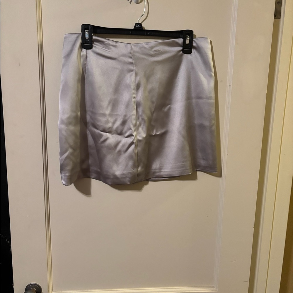 Wild Fable Shimmering Silver Skirt
